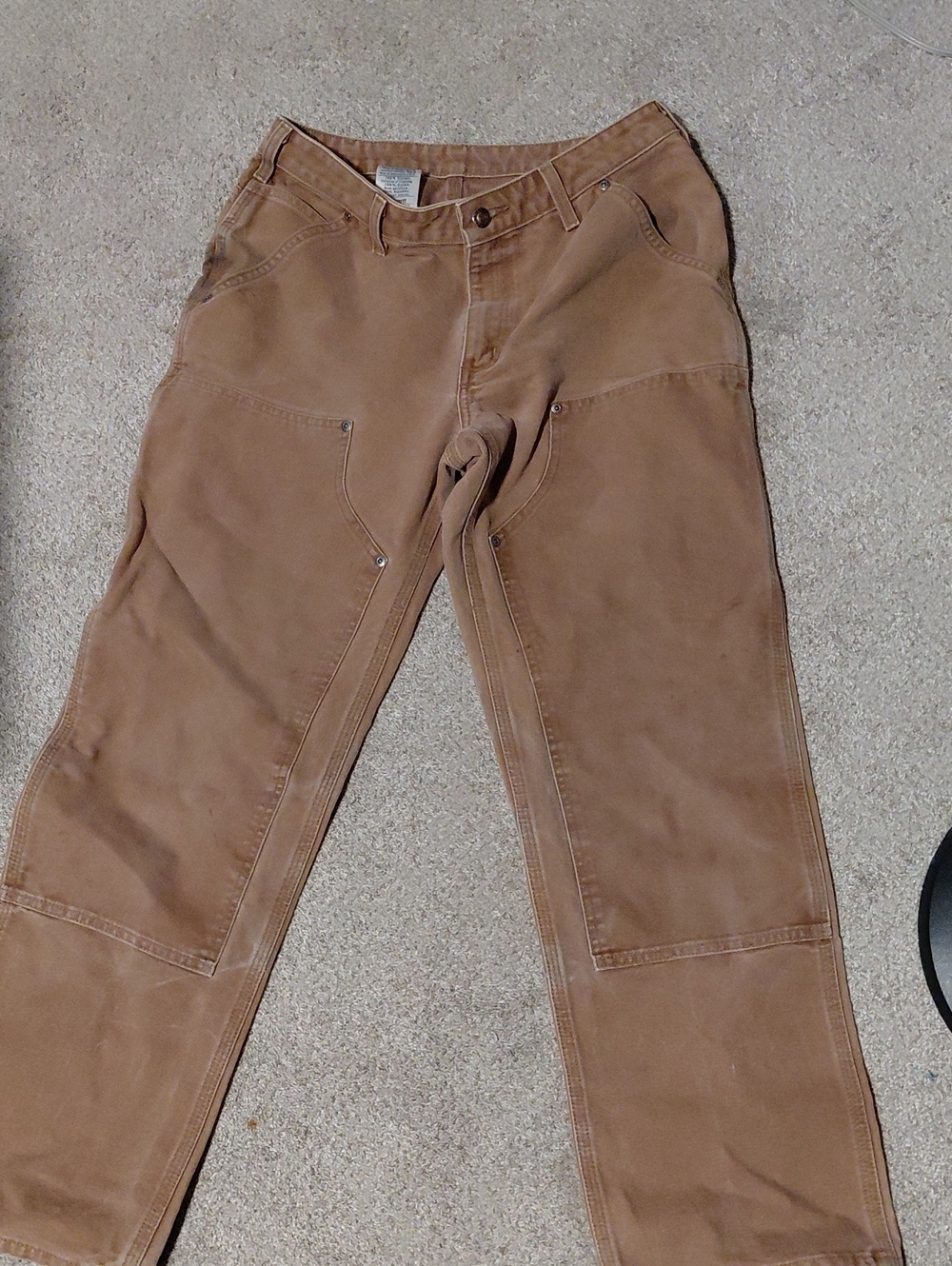 Vintage Women's Carhartt Brown Work Pants - Durable Utility Trousers
